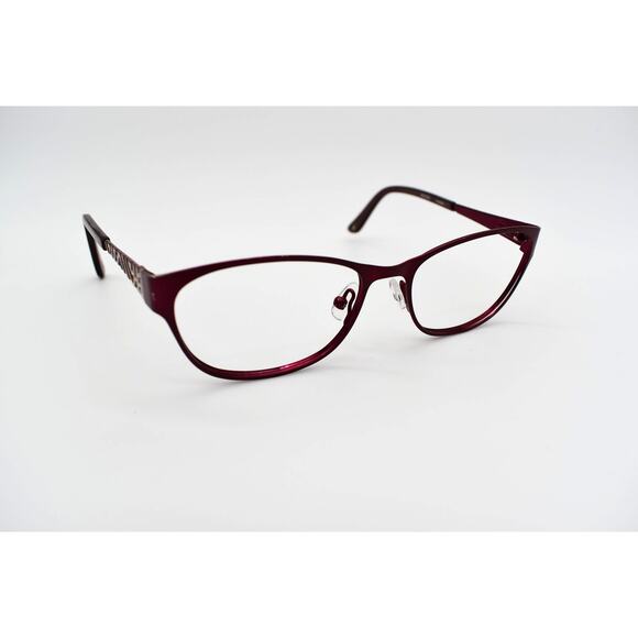 Bulova Eyeglasses, Frames Only, ALAMEDA, 51-16-135, Marsala  Bulova Alameda 51-16-135mm Red Eyeglasses FRAMES ONLY - FAIR CONDITION